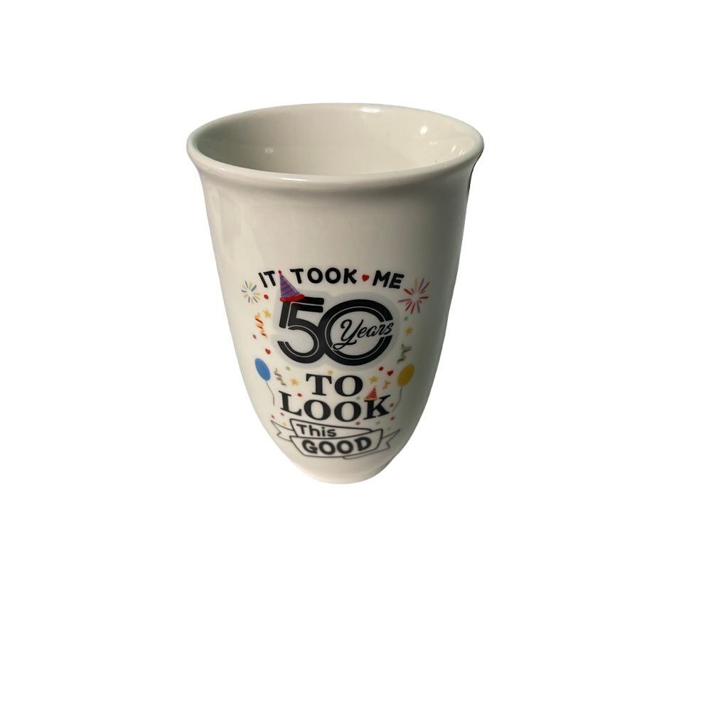 50th Birthday Celebration Mug - Unique Ceramic Cup‎ for Milestone Gifts